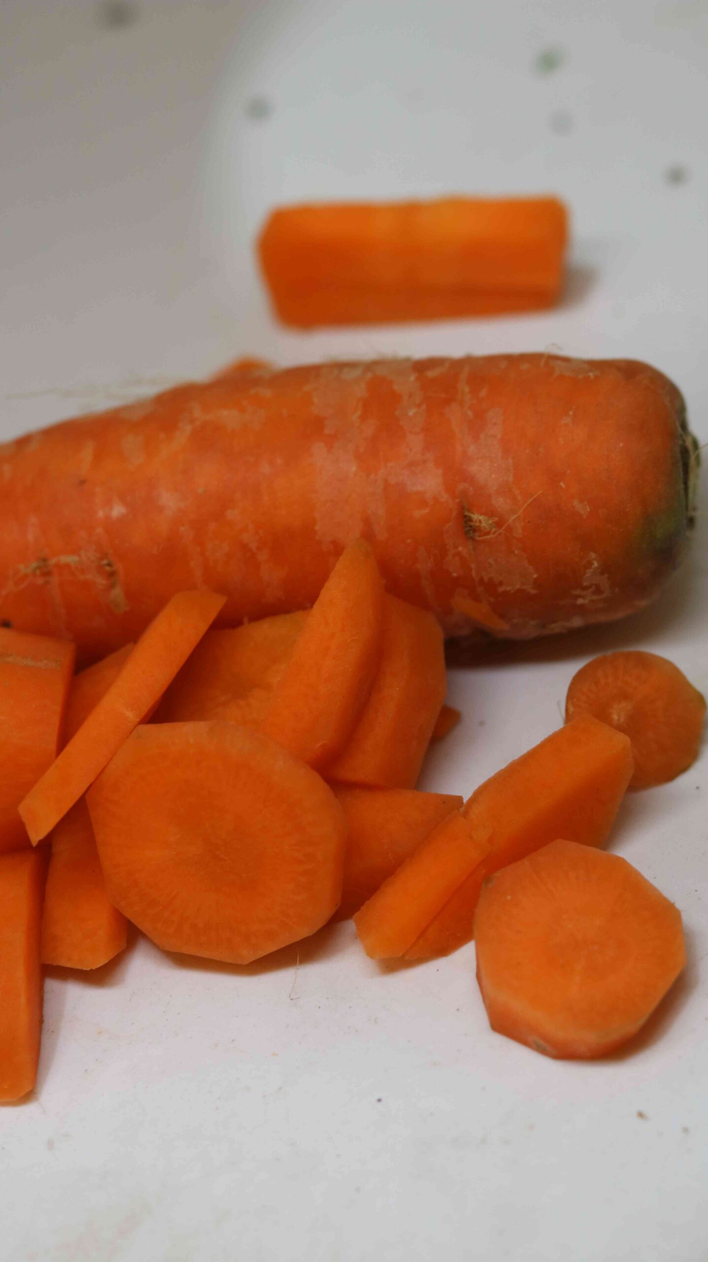 Fresh Cut Carrot Preparation From Farm To Kitchen