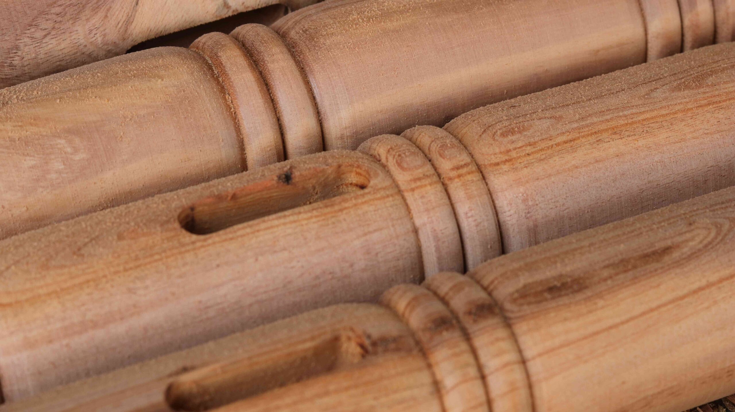 Wood Lathe Machine Cutting and Shaping Satisfying Woodworking Process and Craftsmanship