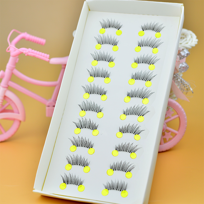 Beauty Makeup Mini  Black False Eyelashes Set, 10 Pairs